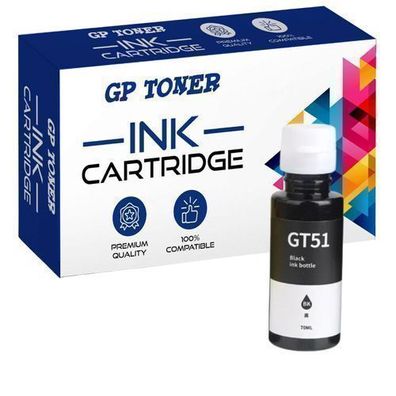 TINTE GT51 Refill für HP Deskjet 5810 5820 Smart Tank 615 530 519 516 Schwarz