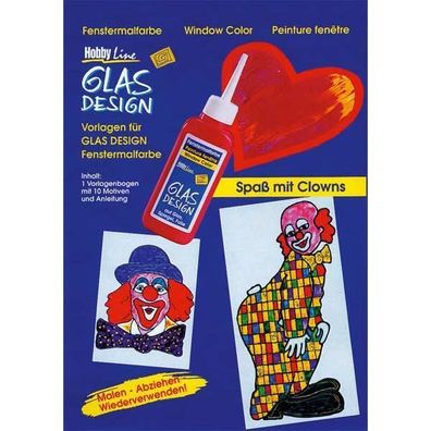 GLAS DESIGN Vorlagenbogen "Spaß mit Clowns"