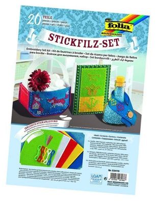 Stickfilz Set, 20 tlg