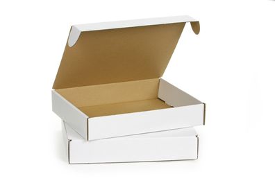 Maxibriefkarton Versandschachtel Verpackungen WEISS Einwellig 180x120x40mm 100 St