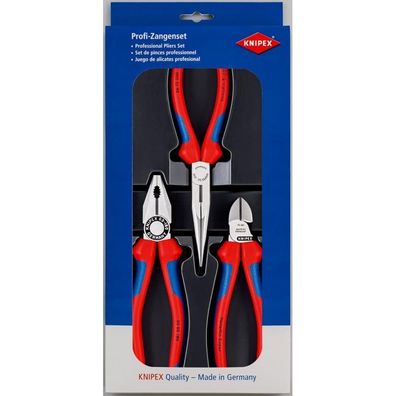 KNIPEX Montage Paket Kombizange Seitenschneider Flachrundzange