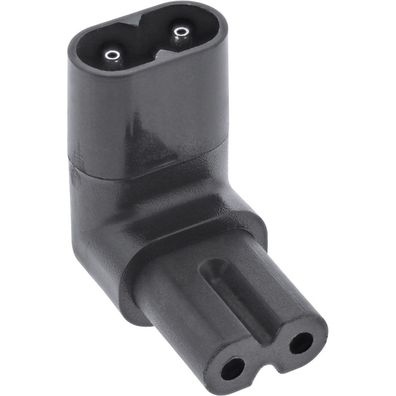 InLine® 16723H Netzadapter IEC 60320 C8 / C7, oben/unten gewinkelt 2pol
