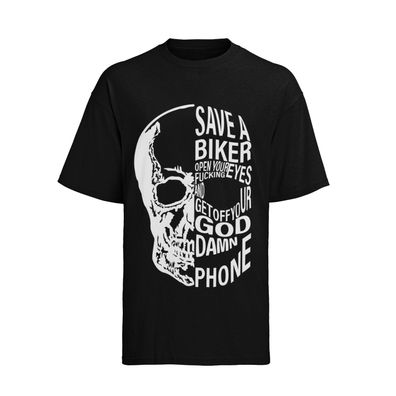 Fuck handy Spruch Biker Motorrad Bekleidung Fahren Herren Shirt Baumwolle S-XXXL