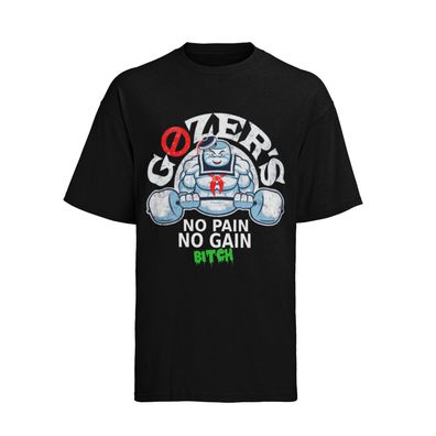 Retro Ghostbuster Geisterjäger Gozers GYM Pain Gain T-Shirt Herren Baumwolle