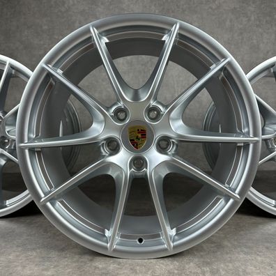 Original Porsche 991.1 20" Carrera SIII Felgen Silber S C2 2S ET70 Top