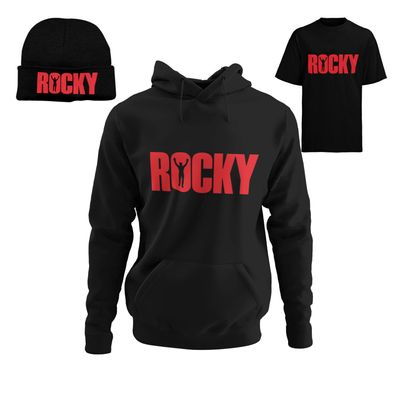 Set Rocky Balboa Boxer Gym Silvester Stallon Mütze & T-Shirt & Hoodie S-XXXL