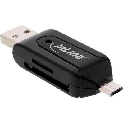InLine® 66779 Dual Card Reader für SD und microSD, für Android (OTG) und PC