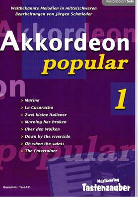 Akkordeon Noten : Akkordeon popular 1 - leMittel - mittel