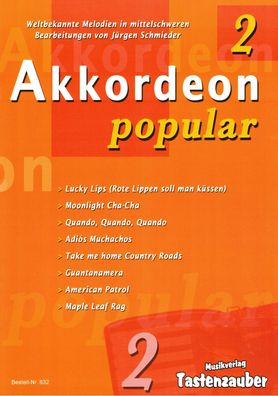 Akkordeon Noten : Akkordeon popular 2 - leMittel - mittel