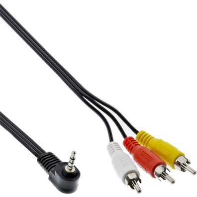 InLine® 89600 Audio/Video Kabel, 3,5mm 4pol Stecker auf 3x Cinch für Digitalkamcor