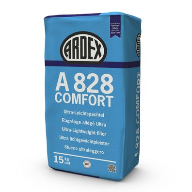 ARDEX A 828 Comfort 15 kg Ultraleichtspachtel - Lieferform: 1 Sack á 15 kg