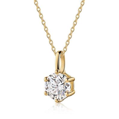 Anhänger - Gold 585 - 1,00ct LAB Grown Diamant