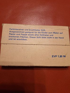 6 Wachsfarbstifte original DDR unbenutzt