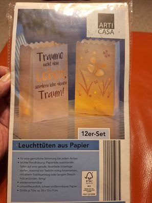 Leuchttürme aus Papier 12er Set artcasa