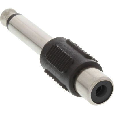 InLine® 99322 Audio Adapter, 6,3mm Klinke Stecker auf Cinch Buchse, Mono
