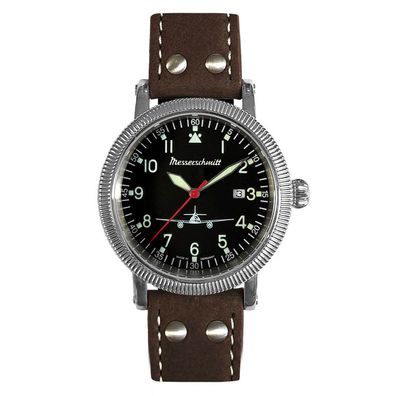 Messerschmitt Herren Armbanduhr ME-44L Fliegeruhr 44mm