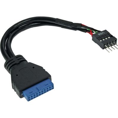 InLine® 33446I USB 3.0 zu 2.0 Adapterkabel intern, USB 3.0 auf USB 2.0 Pfostenansc