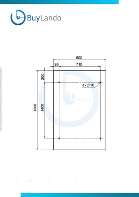 BuyLando – [Modell - Milchglas] 180x90cm Glasvordach - Vordach - Pavillion - Überd