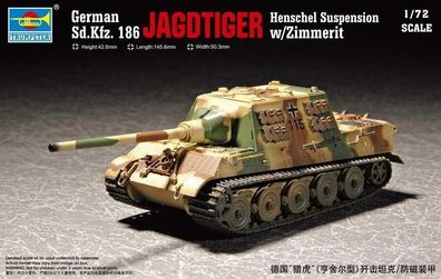 Trumpeter 1:72 7293 German Sd. Kfz 186 Jagdtiger wZimmerit