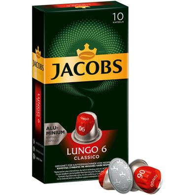 JACOBS Kaffeekapsel Lungo 6 Classico 4057022 10 St./Pack