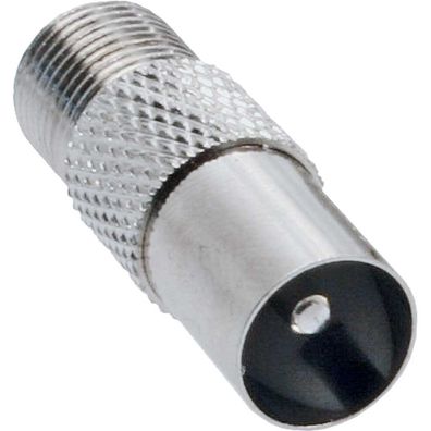 InLine® 69915D Koaxial Adapter, IEC- Stecker (Antenne) auf F-Buchse