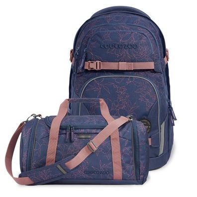 coocazoo PORTER Set aus PORTER + Sporttasche PorSpt, Sweet Rose, Mädchen & Jungen