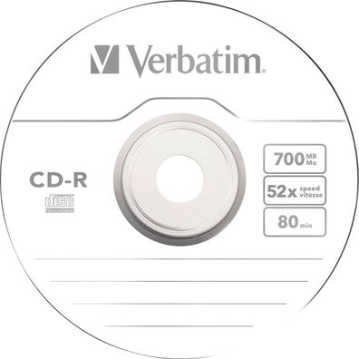 Verbatim CD-R 43411 52x 700MB 80Min. Spindel 100 St./Pack