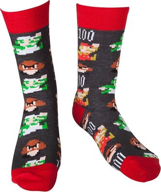 Nintendo – Mario Pixel Art Socken - Difuzed CR061063NTN - (Hosiery / Crew Socks)