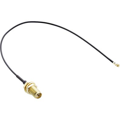 InLine® 40835B WLAN Adapterkabel, R-SMA Buchse auf U. FL Stecker, 0,2m, für AVM