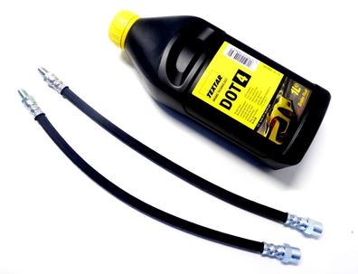 2x Bremsschlauch VORNE Mercedes + DOT4 Bremsflüssigkeit FÜR Mercedes W201