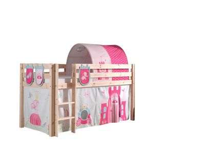 Spielbett Karolina 210x106x114 Kinderbett Massivholz natur 17431