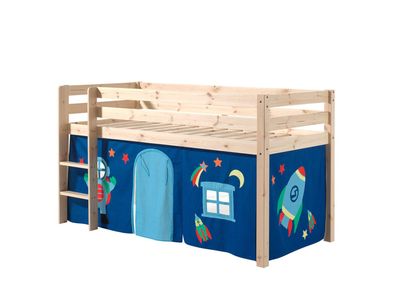 Spielbett Karolina 210x106x114 Kinderbett Massivholz natur 17432