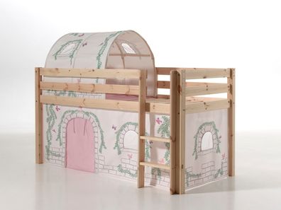 Spielbett Karolina 210x106x114 Kinderbett Massivholz natur 17481