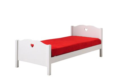 Einzelbett Kamila 211x96x80 Kinderbett MDF Weiß 17087