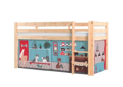 Spielbett Karolina 210x106x114 Kinderbett Massivholz natur 17605