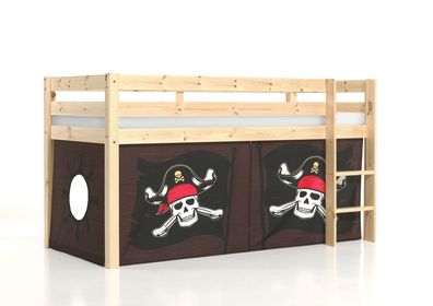 Spielbett Karolina 210x106x114 Kinderbett Massivholz natur 17602