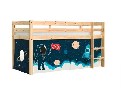 Spielbett Karolina 210x106x114 Kinderbett Massivholz natur 17606