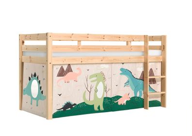 Spielbett Karolina 210x106x114 Kinderbett Massivholz natur 17607