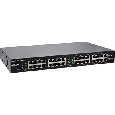 InLine® 32316H PoE+ Gigabit Netzwerk Injektor Hub 16 Port (16x PoE+), 1GBit/s,