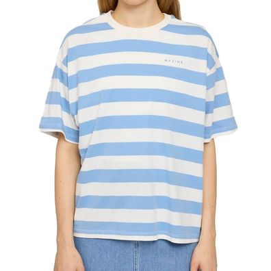 MAZINE Women Shirt Block Stripes T Organic Cotton azur/offwhite