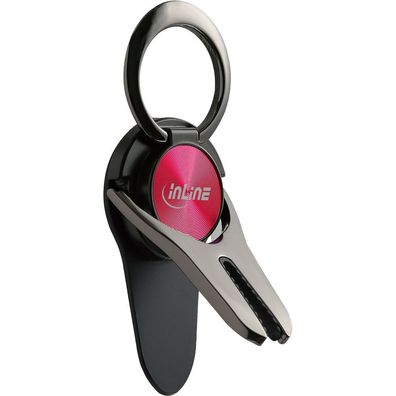 InLine® 55266R Smartphone 3in1 Smartclip KFZ-Halter, Ständer, Finger Halterung,