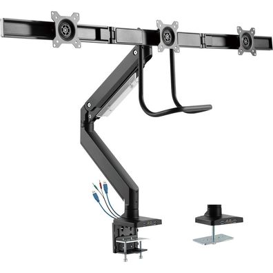 InLine® 23172A Tischhalterung mit Lifter und USB 3.0, beweglich, für 3 Monitore