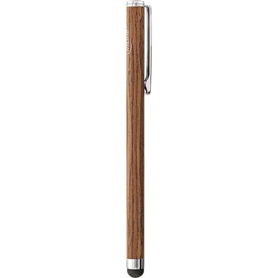 InLine® 55463 woodstylus, Stylus-Stift für Touchscreens, Walnuss/Metall