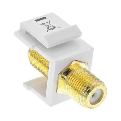 InLine® 76202H Keystone Einbauadapter, Verbindungskupplung für Sat-Kabel, 2x F-Buc