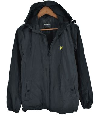 LYLE SCOTT Männer Schwarz Windbreaker Jacke mit Kapuze S