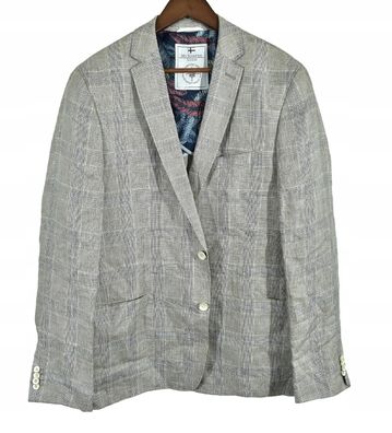 NILS Sundstrom Karierte Jacke aus Baumwolle und Leinen 106 XL