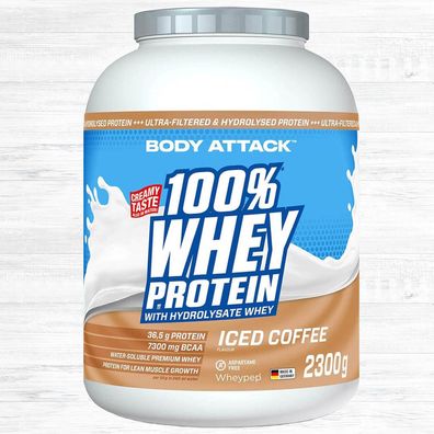 Body Attack 100% Whey Protein 2,3kg Dose