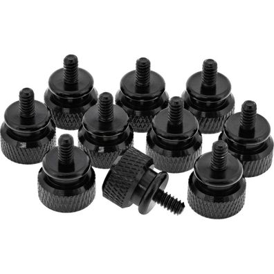 InLine® 77770S Rändelschrauben (schwarz) für Gehäuse, 12mm, 10er Pack
