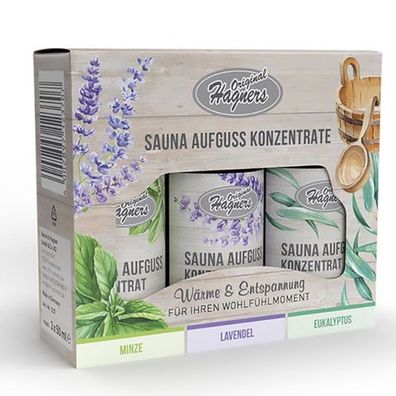 Original Hagners Sauna Aufguss Konzentrate Set 3x 50 ml