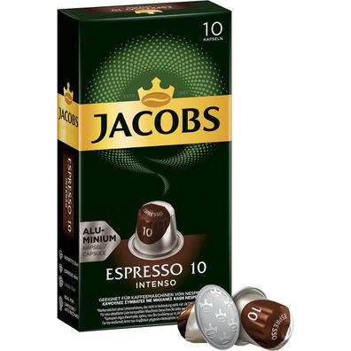 JACOBS Kaffeekapsel Espresso 10 Intenso 4057018 10 St./Pack